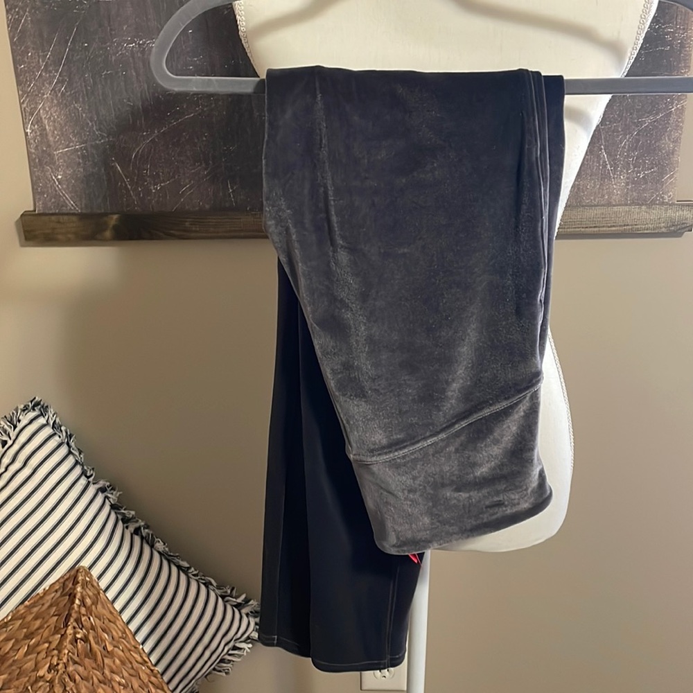 Spanx Grey Velvet Leggings